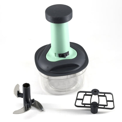 5902 Push Chopper Manual Food Chopper And Hand Push Vegetable Chopper Cutter Mixer Set For Kitchen With 3 Stainless Steel Blade.
