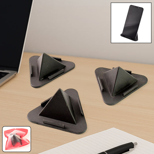 Wukusy Pyramid Mobile Stand set with three inclined angles, designed for stable smartphone positioning and adjustable viewing.