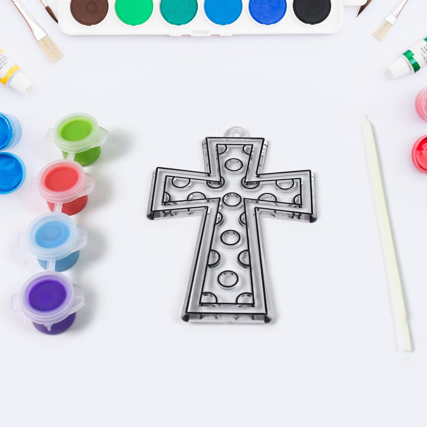 Wukusy acrylic paint color kit with 4 vibrant colors, suitable for office art projects and creative activities.
