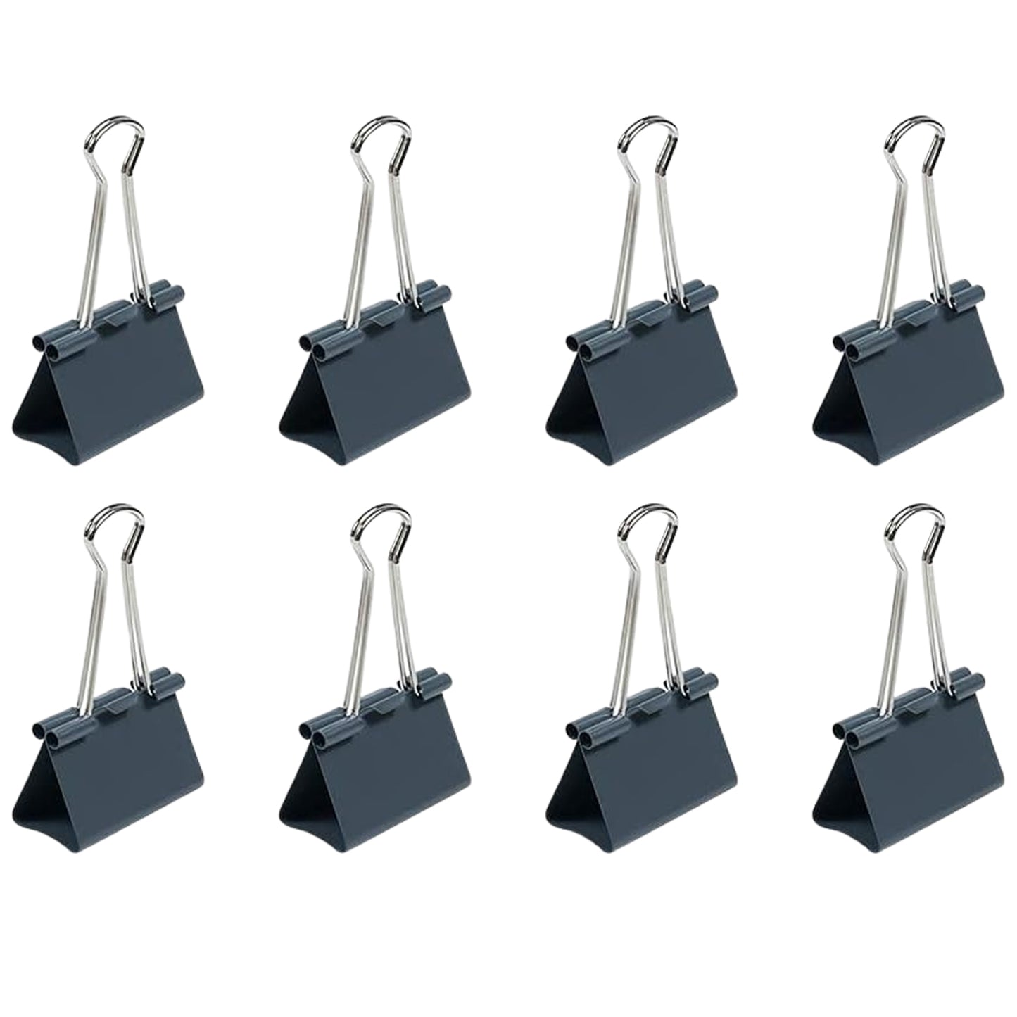 Wukusy office paper holding binder clips set with 8 colorful paper clips for organizing papers and office use.