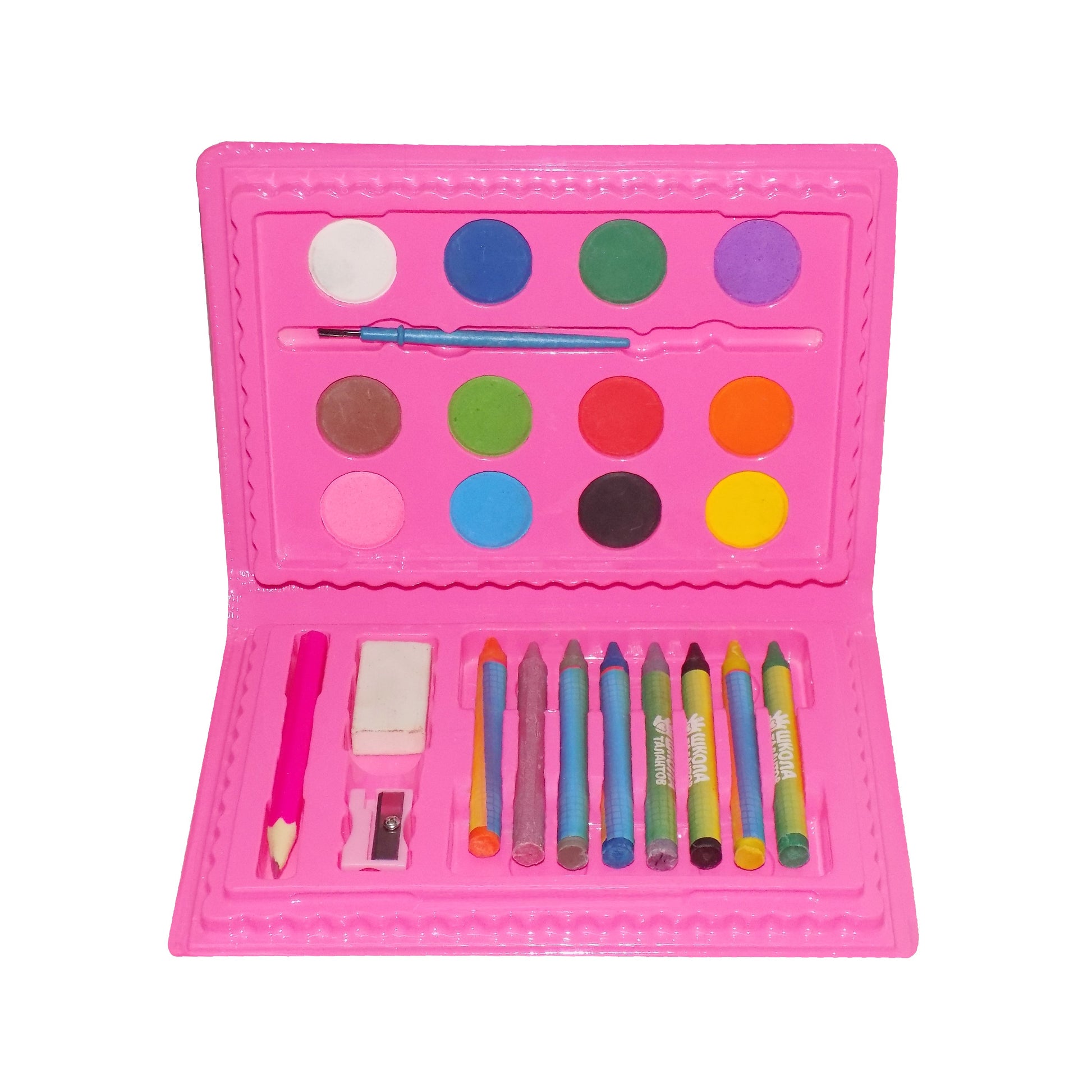 Wukusy 1091 Art Colour Kit with 24 vibrant color paints in a compact box, ideal for artists and creative projects.