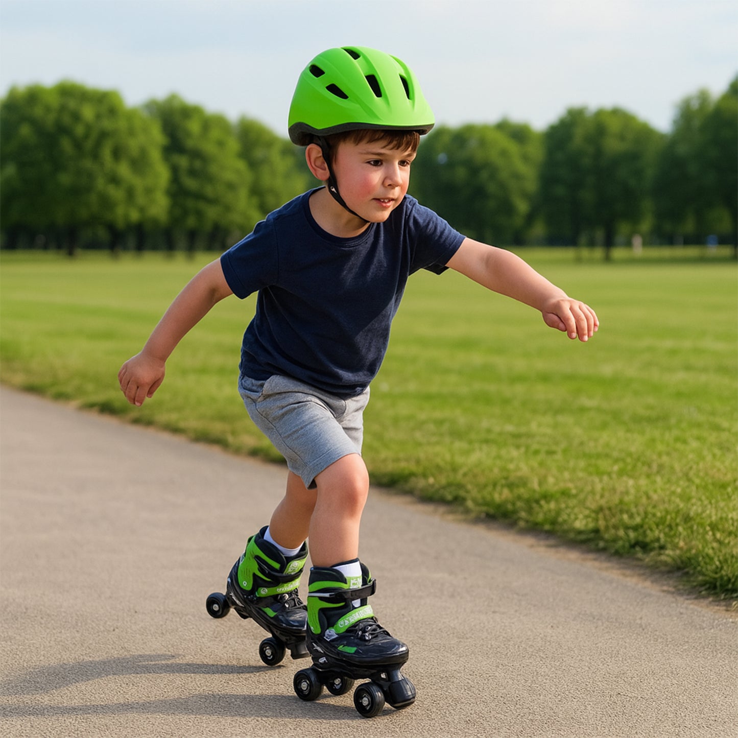 Adjustable Quad Roller Skates For Kids (Large  1 Pair)