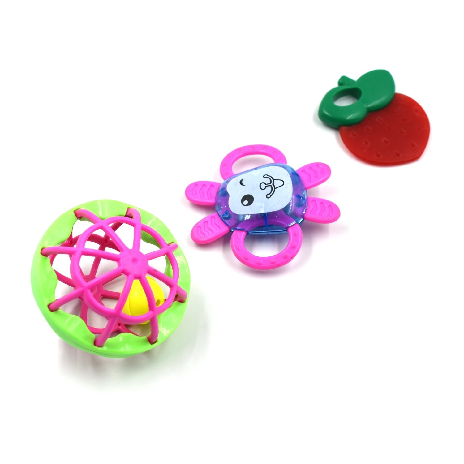 Wukusy 1939 At39 3-piece baby rattles toy set with colorful rattles for kids and babies to play and enjoy.