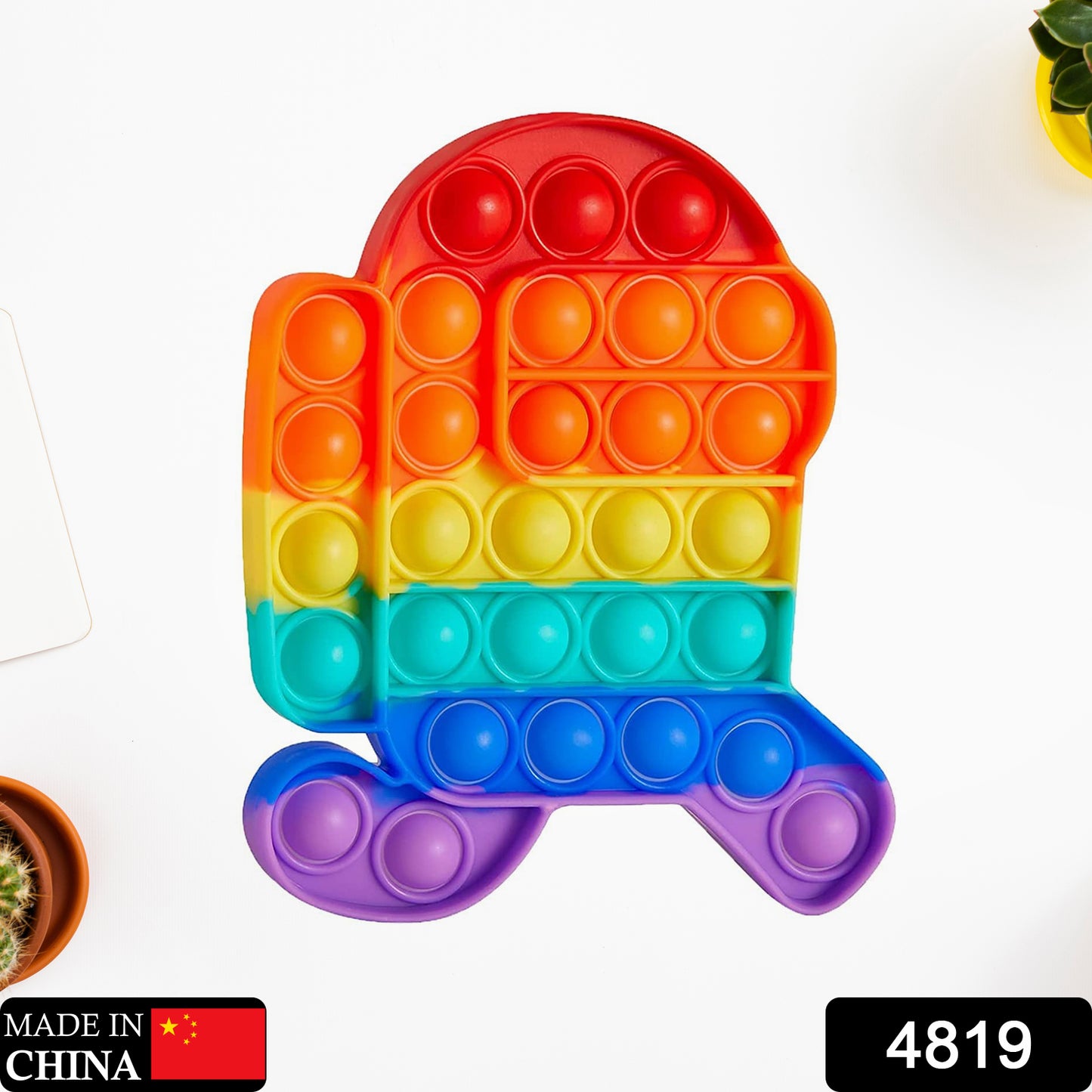 Wukusy Among Us running fidget toy for kids and adults, colorful, portable toy designed for play and entertainment.