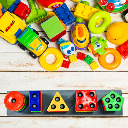 8098 Geometric Brick - 5 Angle Matching Column Blocks For Kids - Preschool Educational Learning Toys.