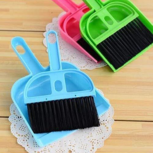 Wukusy 2213 mini dustpan and brush set for multipurpose cleaning, compact home improvement tool in black and yellow.