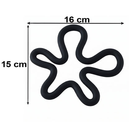 Silicone Flower Shape Hot Pot Holder Trivet Mat 16x15 Cm For Kitchen (1 Pc)