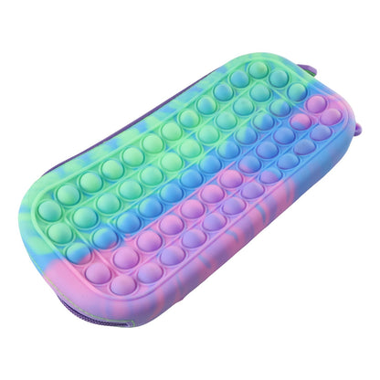 Pop It Silicone Pencil Pouch  Fun  Stress-relief Fidget Toy