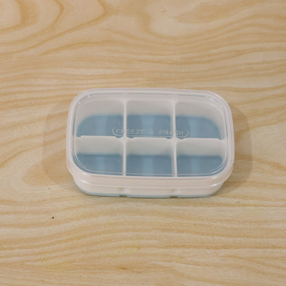 Wukusy Mini Plastic 6 Cavity Ice Tray with compact design for freezing fresh ice cubes in small portions.