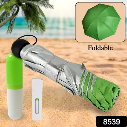 Wukusy 8539 portable foldable outdoor umbrella with UV protection, lightweight rain umbrella, with case for girls, women, men, boys
