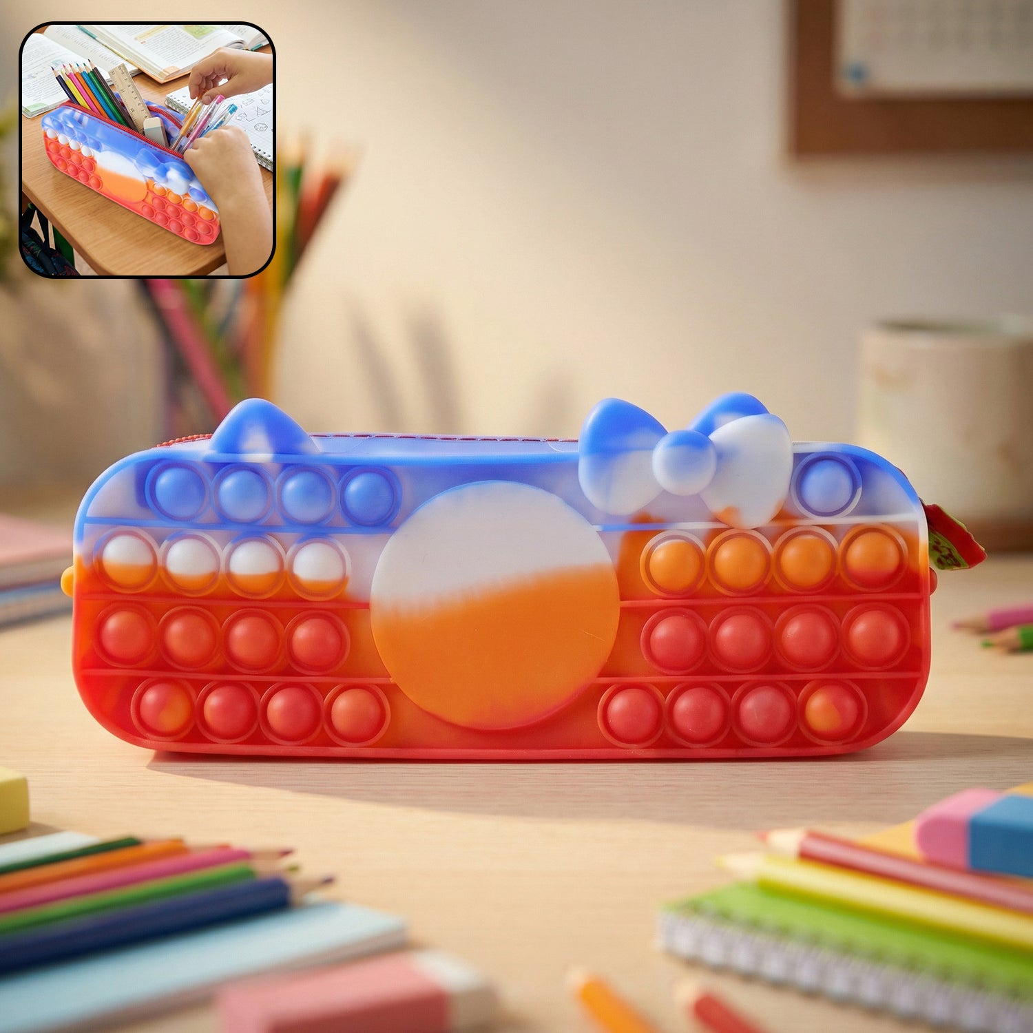 Multifunction Pop It Pencil Pouch (1 Pc)