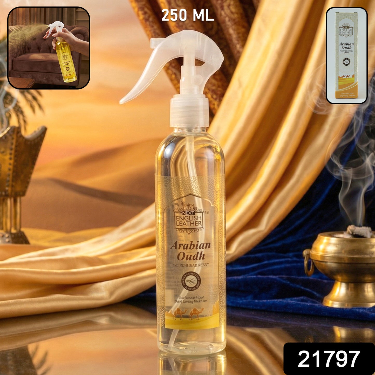 Arabian Oudh Air Freshener Spray For Home Room  Office Use (250 Ml)