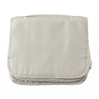 Wukusy premium foldable travel pouch bag hanging toiletry organizer kit with multiple compartments and secure hanging hook.