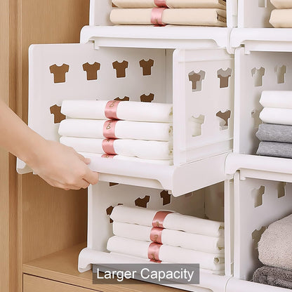 7886 3 Layer Stackable Multifunctional Storagefor Clothes Foldable Drawer Shelf Basket Utility Cart Rack Storage Organizer Cart For Kitchen Pantry Closet Bedroom Bathroom Laundry(3 Layer 1 Pc)