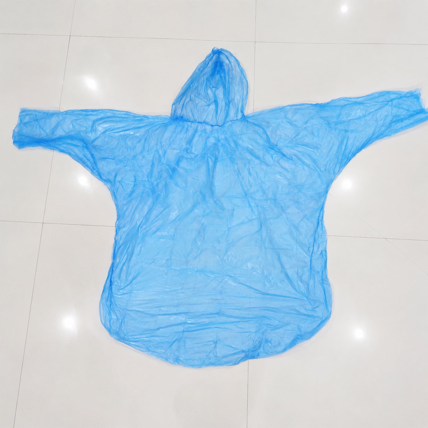 Disposable Rain Coat With Hood Waterproof Plastic Poncho Unisex (1 Pc)
