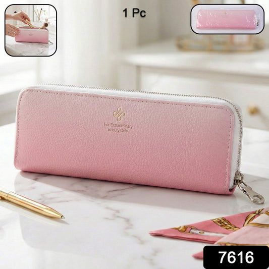 Wukusy premium makeup brush storage pouch with zip closure, compact and portable for organizing makeup brushes.