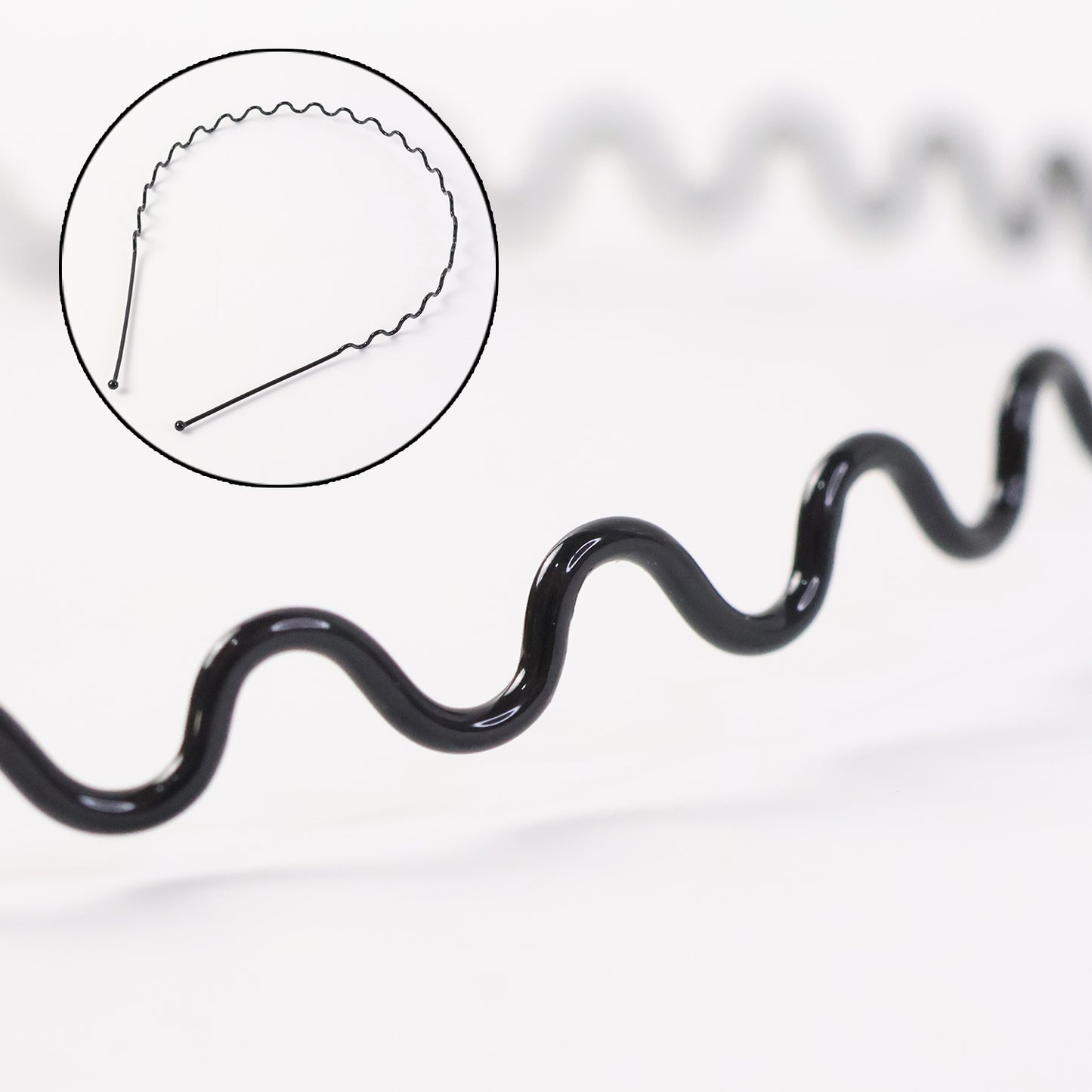 Premium Metal Wave Hair Bands For Men  Women (12 Pc)