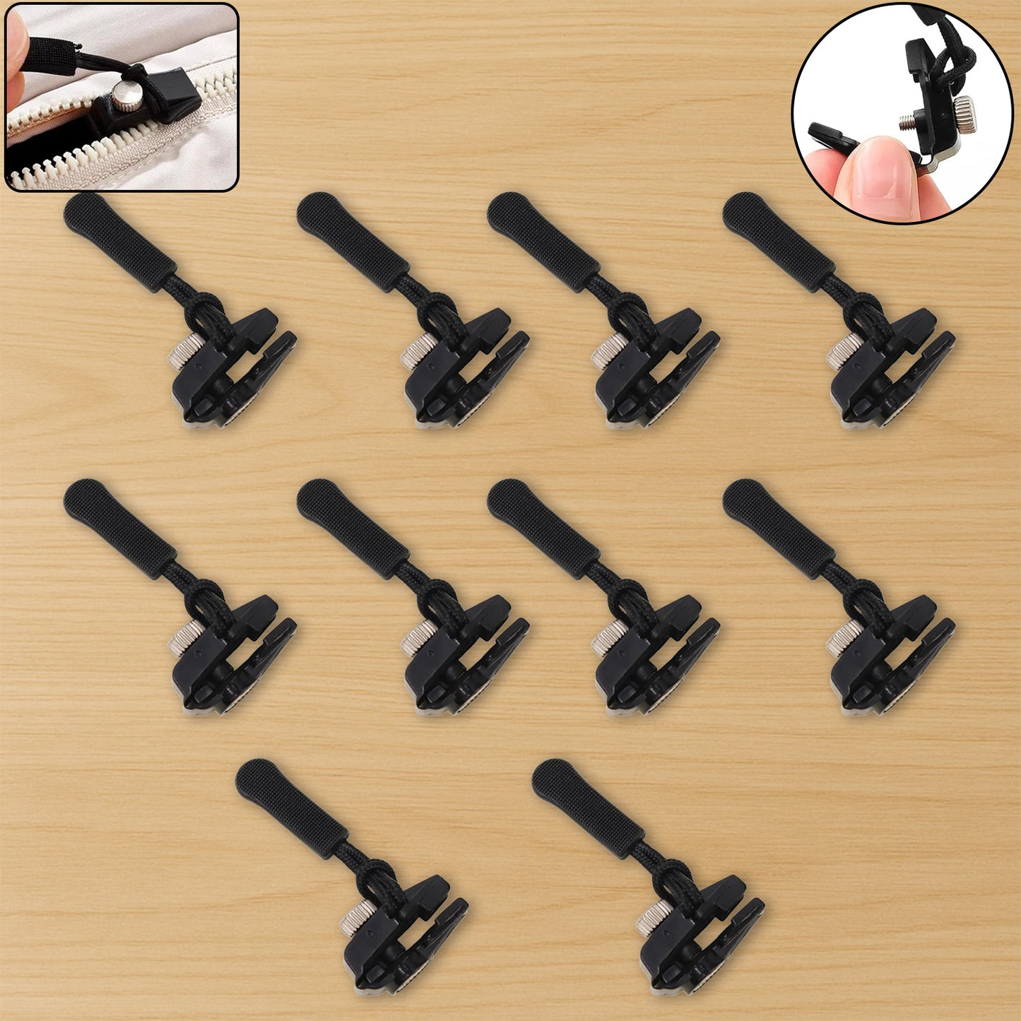 Portable Universal Detachable Zipper Slider (10 Pc  Big)