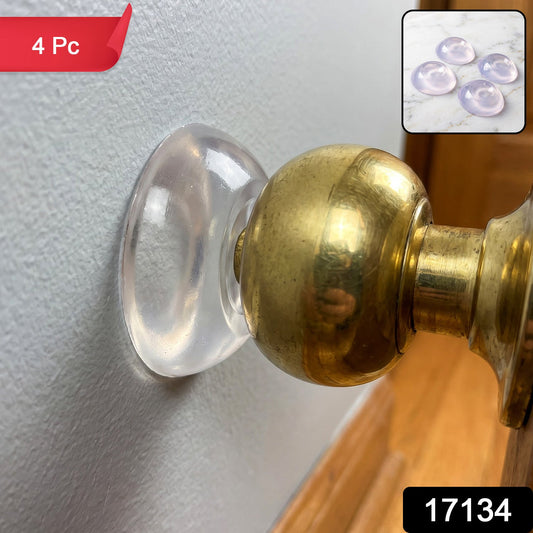Silicone Door Handle Bumper Wall Protectors For Noise And Impact Control (4 Pc)