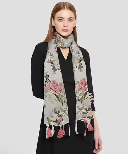 Printed Chiffon Stoles – Pack of 2 Stylish Scarves