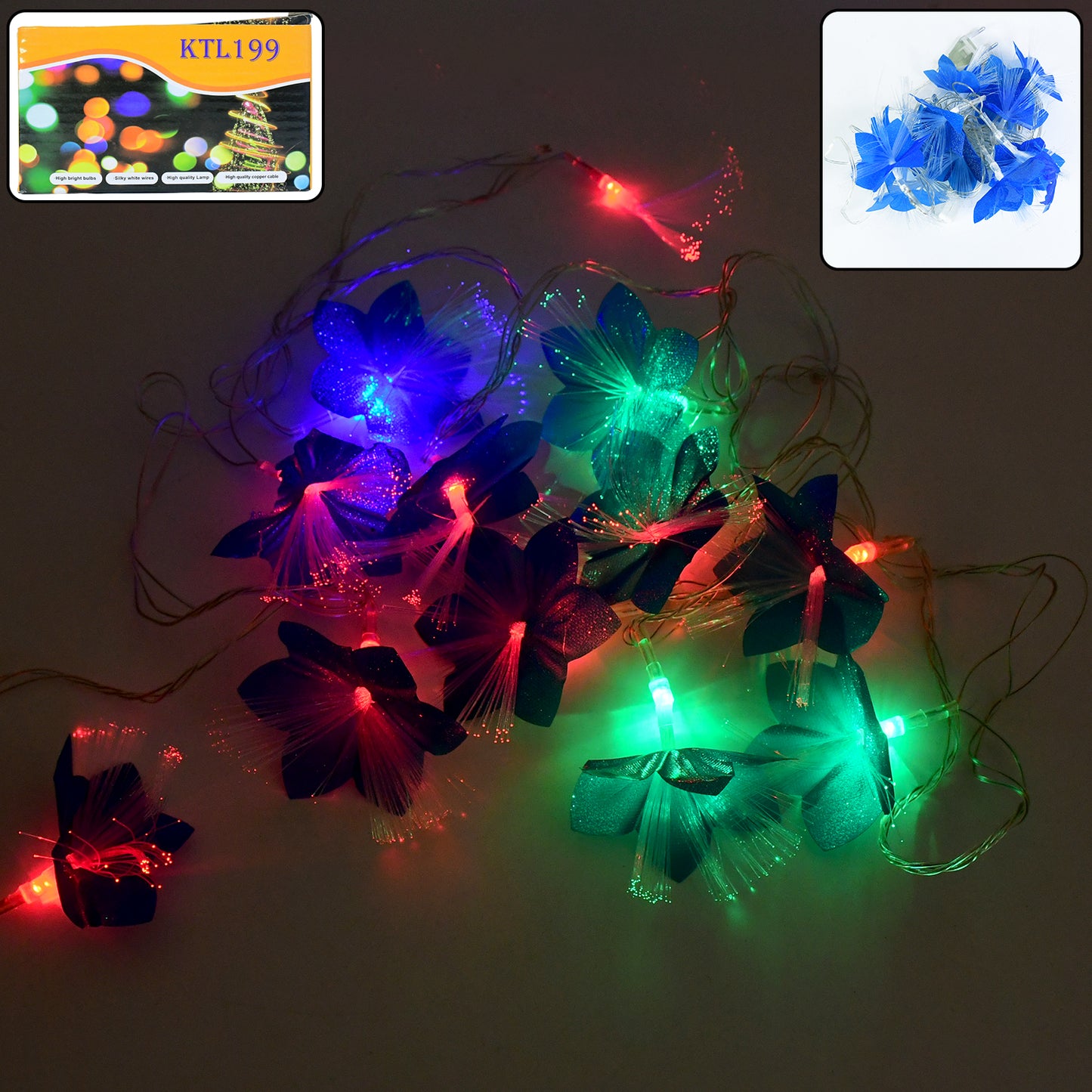 Decorative Fiber Flower Led String Lights (3 Meter)