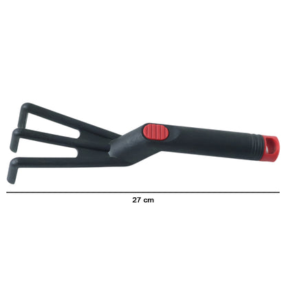 Hand Garden Cultivator Rake Plastic Gardening Tool (1 Pc 27 Cm)