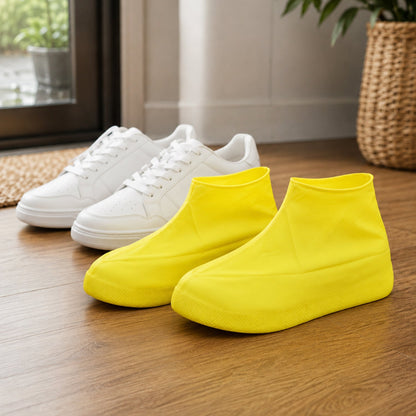 Large Size Reusable Waterproof Shoe Covers For Rainy Outdoor And Travel Use (1 Pair)