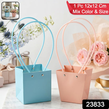 Stylish Foldable Flower Packaging Bag With Handle For Bouquet And Gifting (1 Pc)