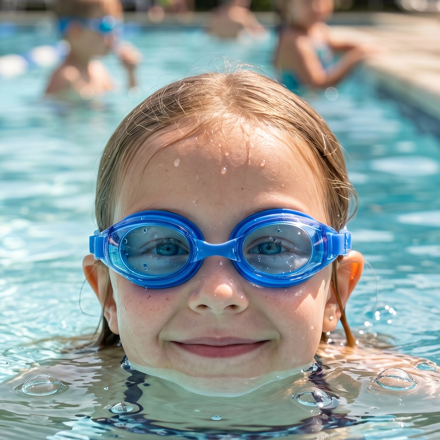 Kids Premium Swimming Goggles With Crystal Clear Lens And Secure Fit  1 Pc