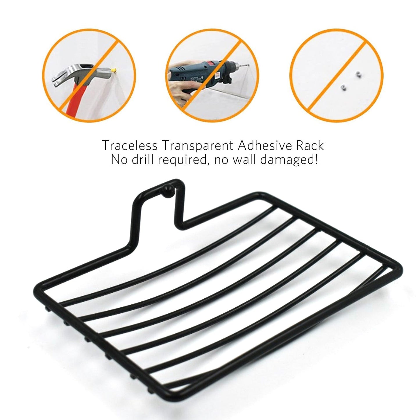 Wukusy 9016 Wall M 2-piece soap rack for bathroom and household use, holding soaps in a clean, organized manner.