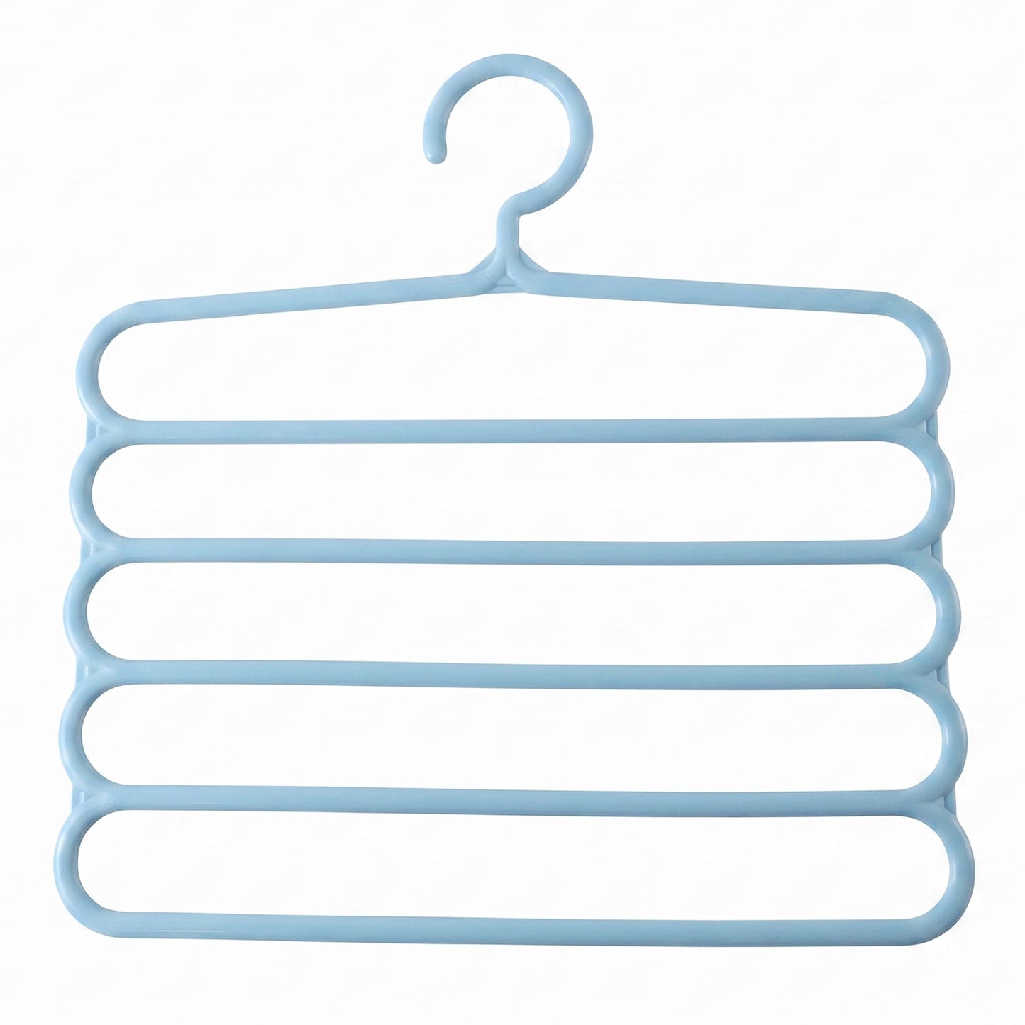 Small 5 In 1 Plastic Hanger Multi Layer Trouser Pant Organizer (1 Pc)