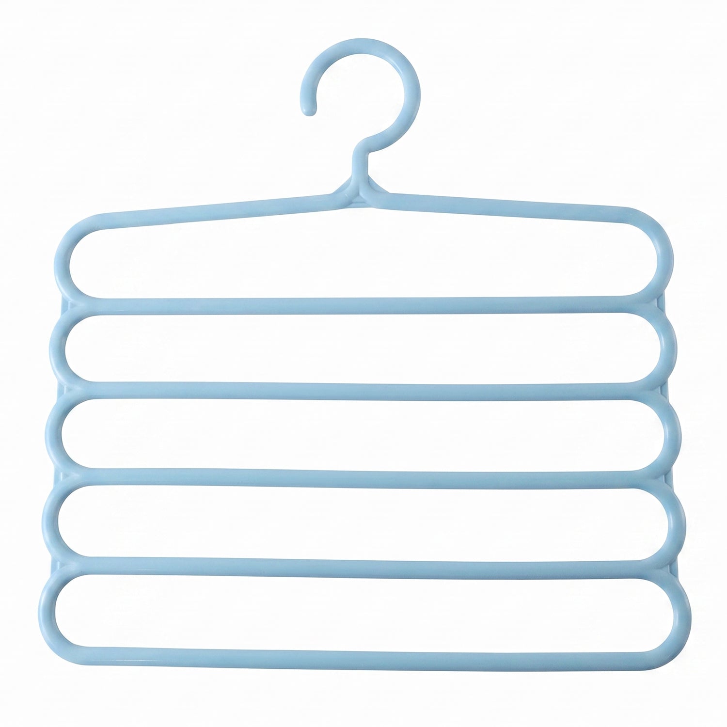 Small 5 In 1 Plastic Hanger Multi Layer Trouser Pant Organizer (1 Pc)