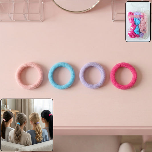 Set of 35 Wukusy soft elastic hair bands, stretchable and gentle on hair, no damage, ideal for everyday styling.