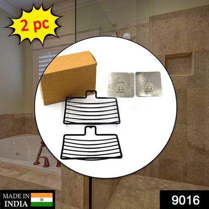Wukusy 9016 Wall M 2-piece soap rack for household and bathroom use, holding soap bars on bathroom walls or household spaces.