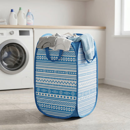 Foldable Laundry Basket Fabric Mesh Clothes Hamper Storage Bag (1 Pc52x30x30cm)