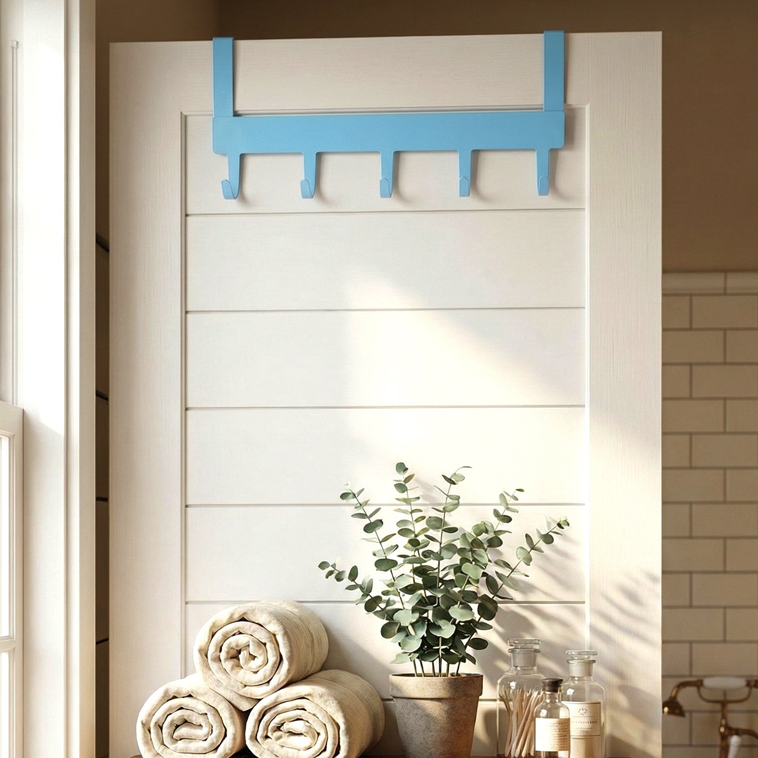 Multi Purpose Metal 5 Hook Hanging Rack (1 Pc)