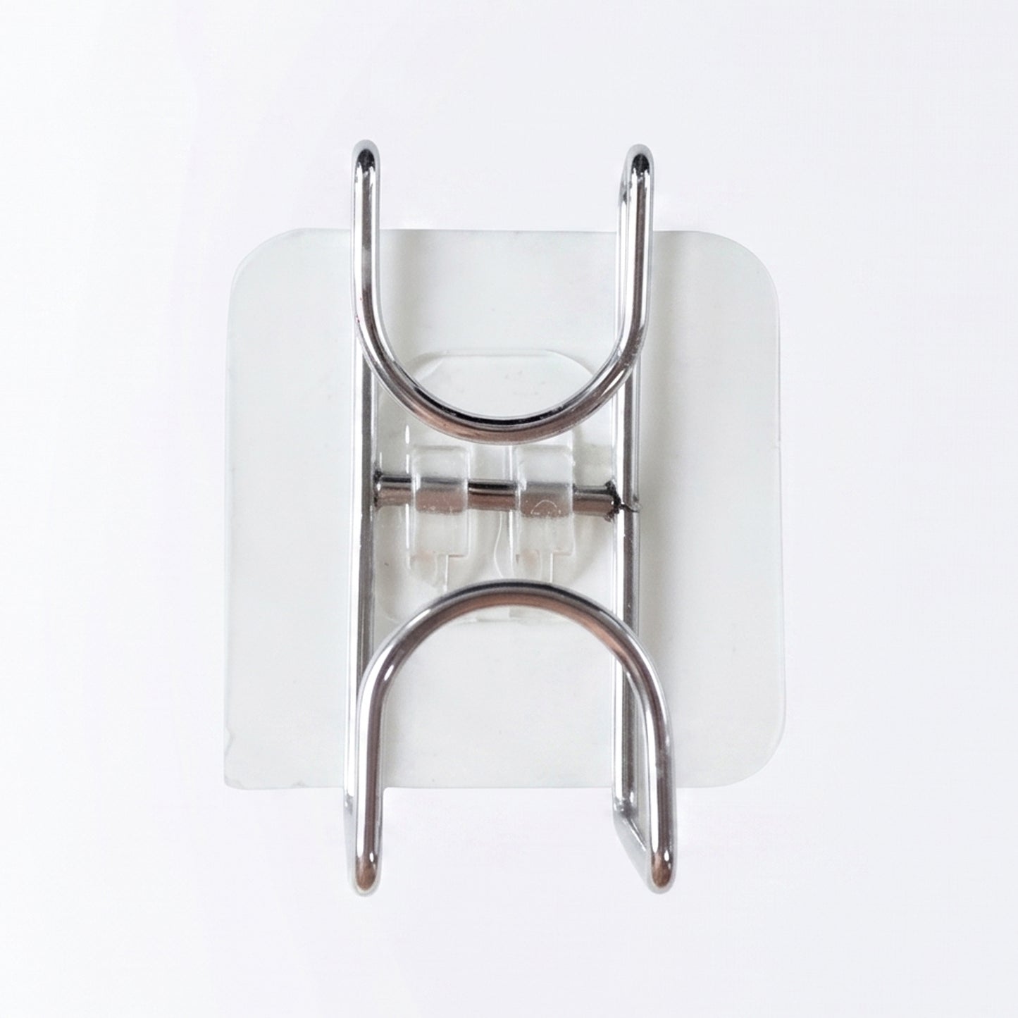 Transparent Double Loop Adhesive Wall Holder Hook (1 Pc)