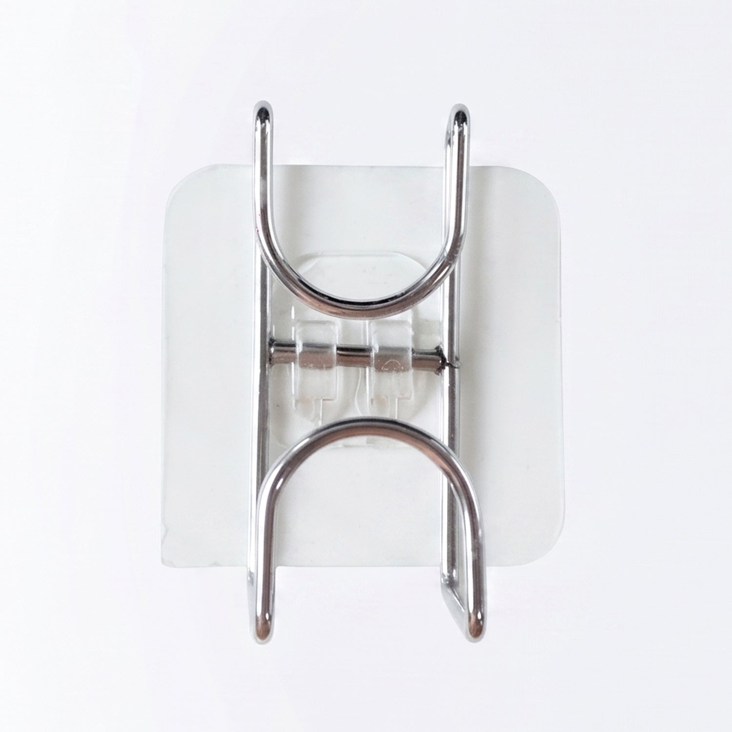 Transparent Double Loop Adhesive Wall Holder Hook (1 Pc)