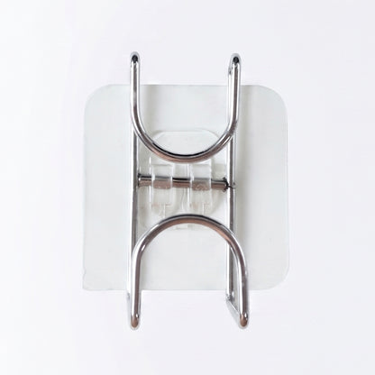 Transparent Double Loop Adhesive Wall Holder Hook (1 Pc)