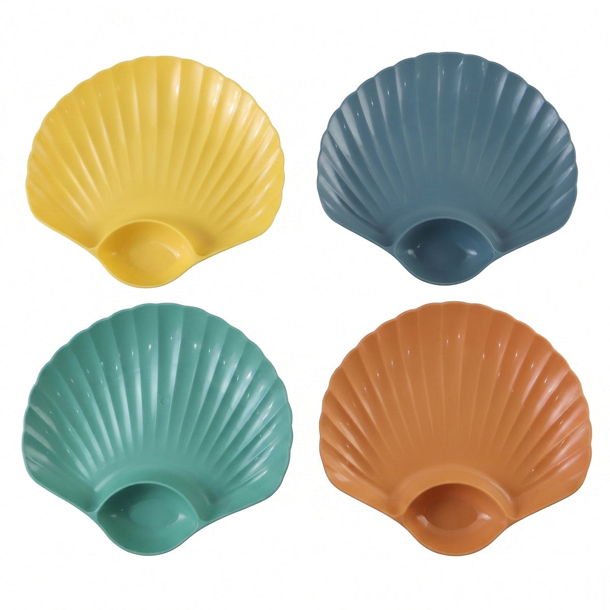 Shell Shaped Snack Serving Plate Tray  Stylish  Reusable