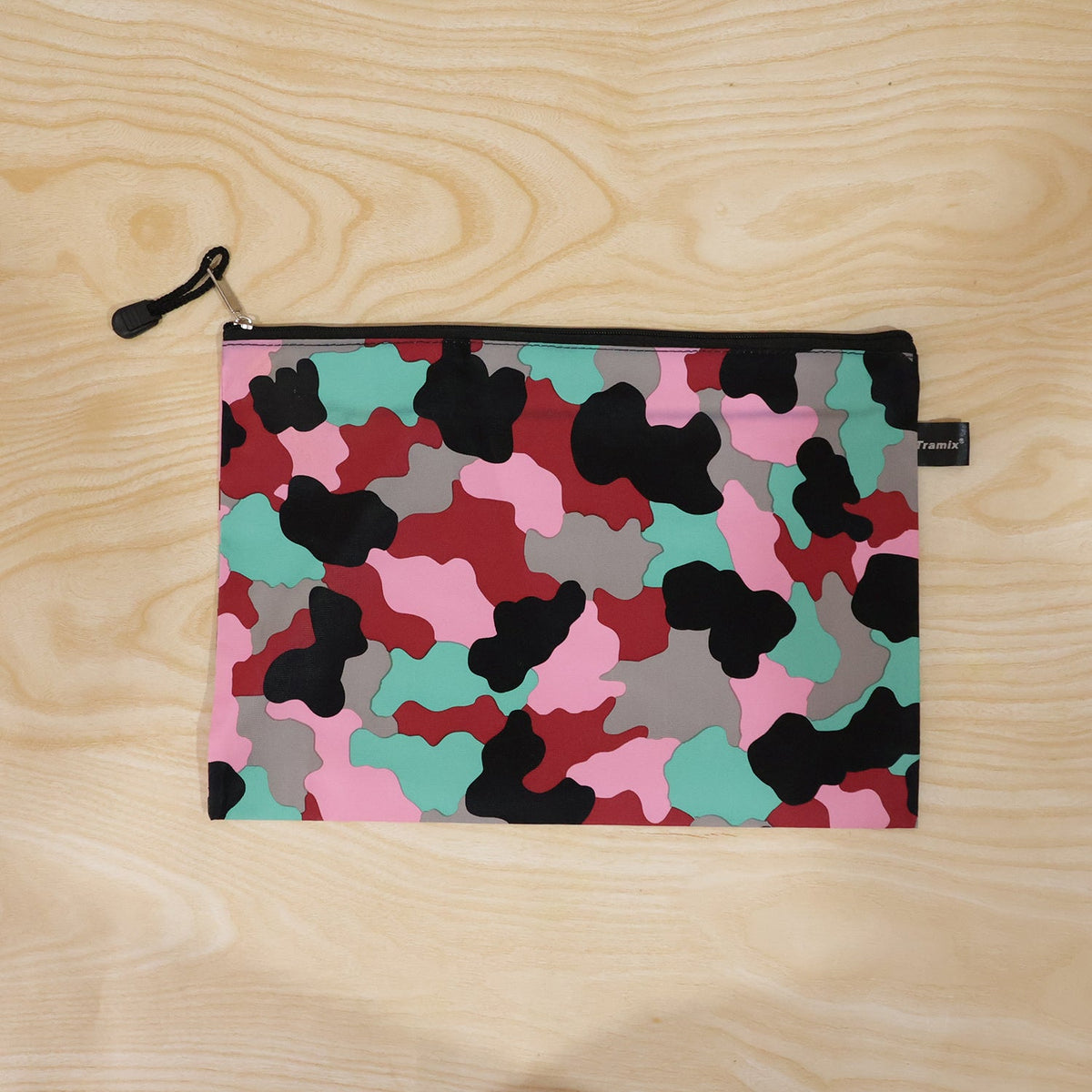 Wukusy multipurpose printed zipper storage pouch with colorful design, suitable for makeup, stationery, and travel organization.