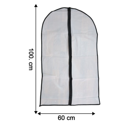 Transparent Garment Cover With Front Zipper (100  60 Cm 1 Pc)