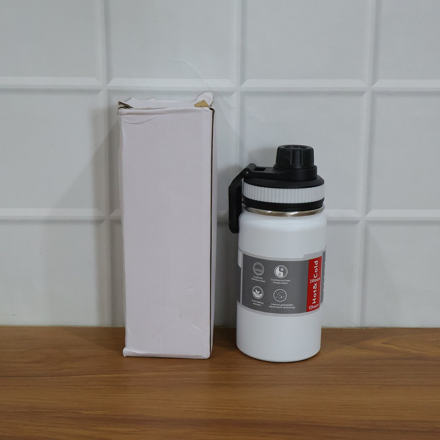 Compact Vacuum Insulated Water Bottle 400 Ml Approx