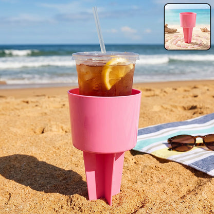 Beach Beverage Sand Cup Holder With Ground Stake For Outdoor Beverage Use (1 Pc)