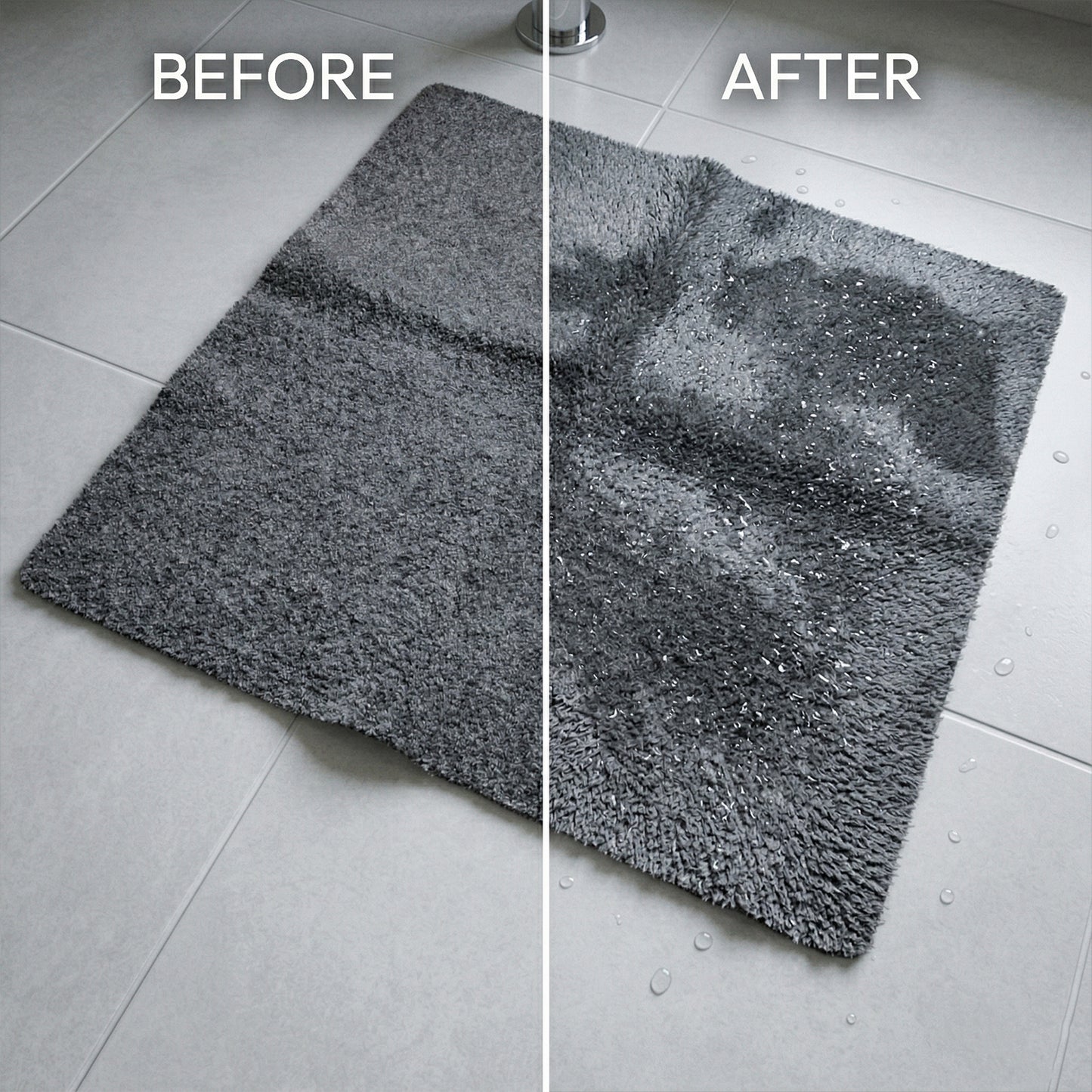 Ultra Soft Anti Slip Bathroom Floor Mat (1 Pc 100x99 Cm)