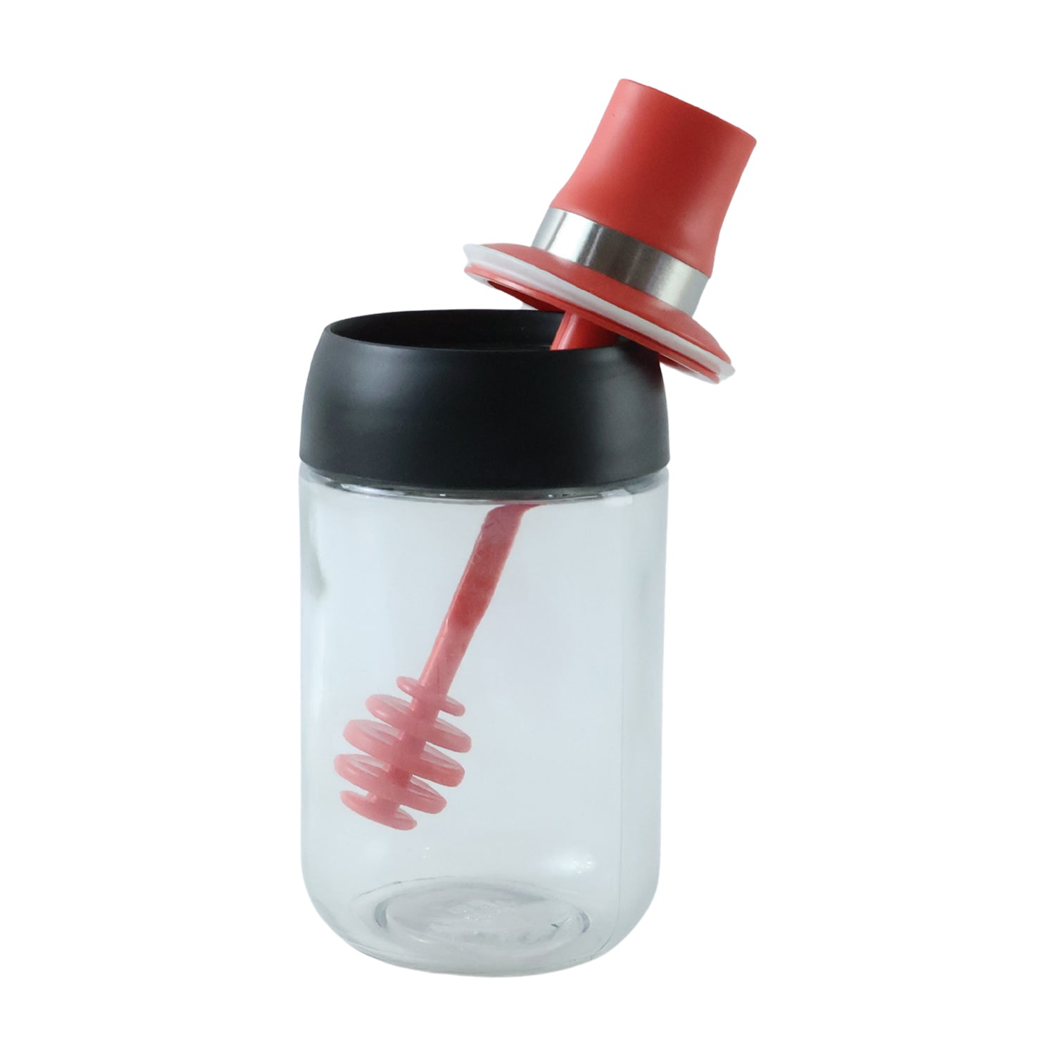 250 Ml Glass Honey Dispenser Bottle With Dipper For Kitchen And Dining Use (1 Pc)