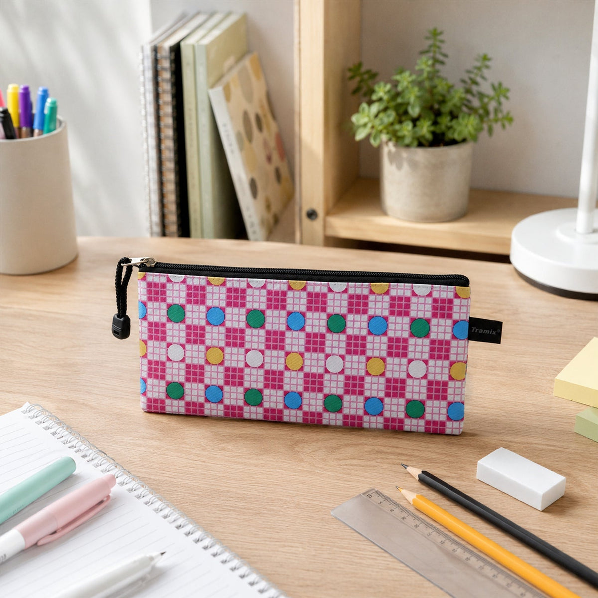 Pencil Zipper Pouch  Spacious  Vibrant Stationery Organizer