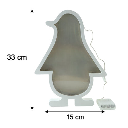 3d Led Penguin Decorative Infinity Mirror Light For Room And Wall Decor (1 Pc)