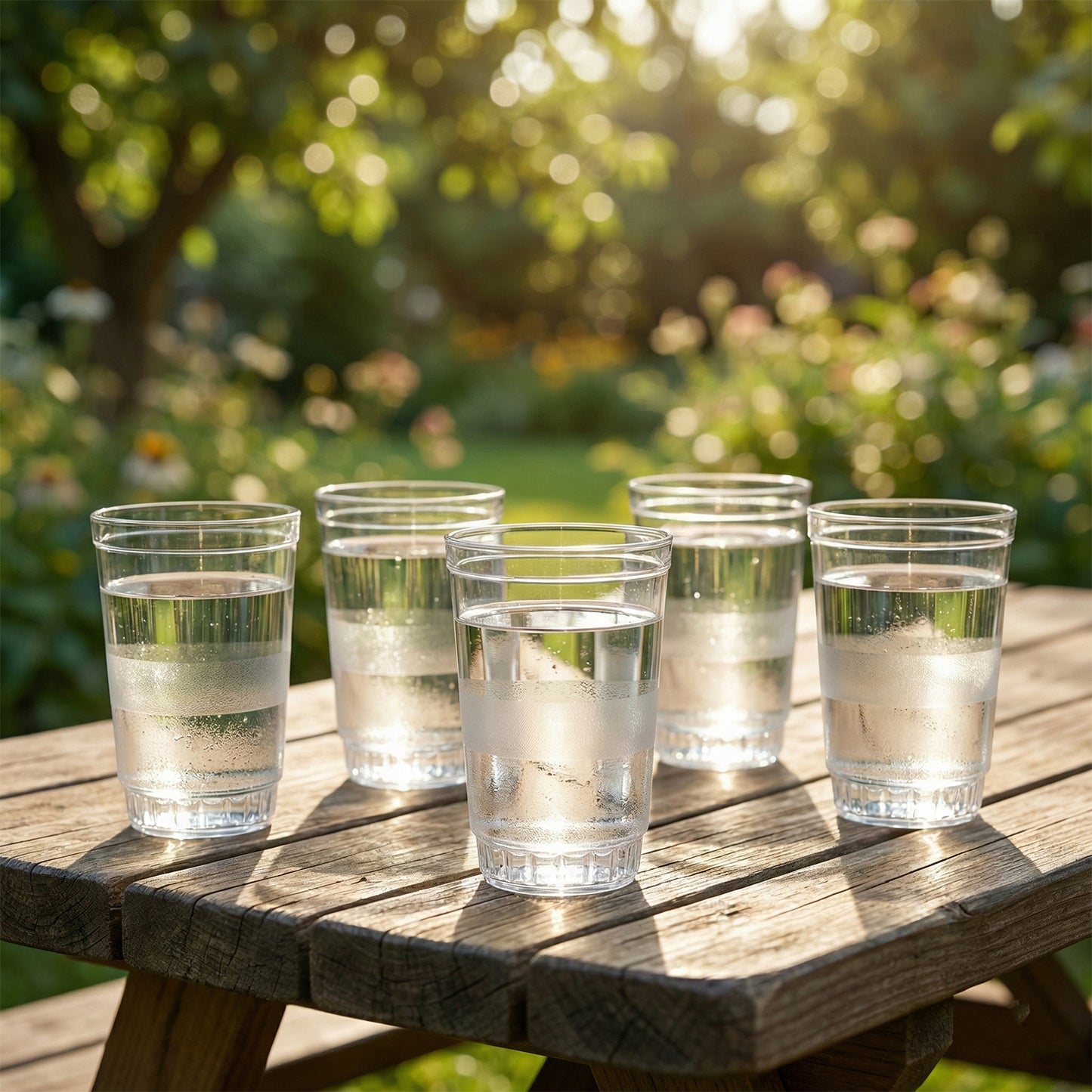Transparent Janta Drinking Glass Set (300ml 6 Pc Set)