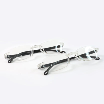 Pack Of 2 Rimless Reading Glasses  Lightweight Comfort Readers